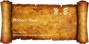 Mohos Bea névjegykártya